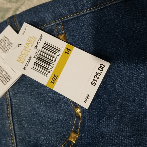 MICHAEL Michael Kors women Selma Skinny Ankle Jeans  Size 14 Washed Blue - Picture 8 of 13